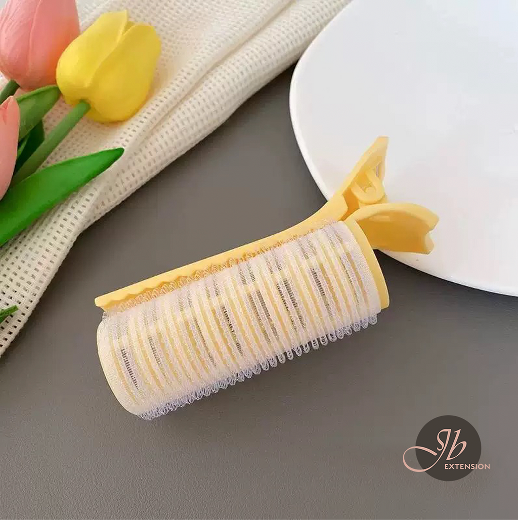 JBEXTENSION 1 Pcs Hair Rollers with Clip, Large Size Self-Grip Curlers for Fluffy Hairstyles - Natural Hair Styling Tool
