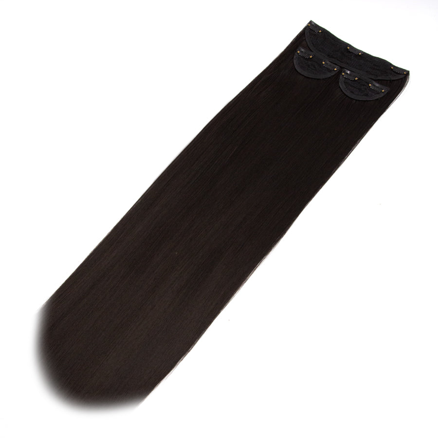 JBEXTENSION 3 PCS Hair Extension Clip Hair Extensions for Women Long Soft straight Clip  Extensions Synthetic Double Weft Hair Full Head 24 Inch