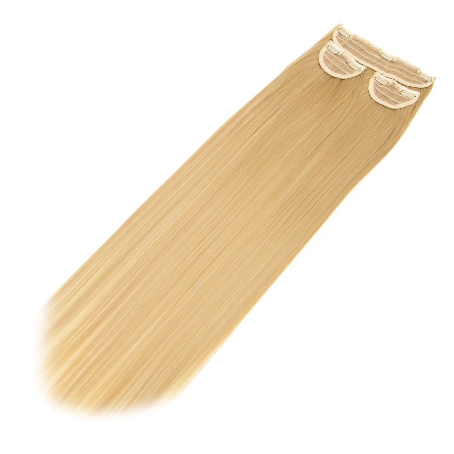 JBEXTENSION 3 PCS Hair Extension Clip Hair Extensions for Women Long Soft straight Clip  Extensions Synthetic Double Weft Hair Full Head 24 Inch