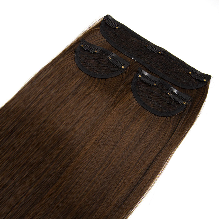 JBEXTENSION 3 PCS Hair Extension Clip Hair Extensions for Women Long Soft straight Clip  Extensions Synthetic Double Weft Hair Full Head 24 Inch