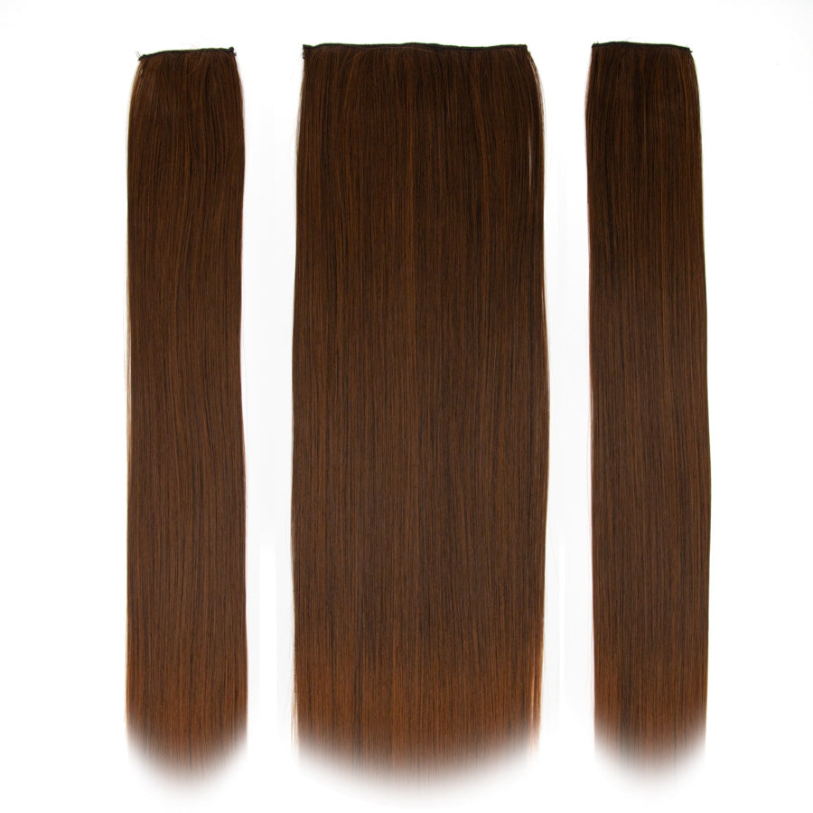 JBEXTENSION 3 PCS Hair Extension Clip Hair Extensions for Women Long Soft straight Clip  Extensions Synthetic Double Weft Hair Full Head 24 Inch