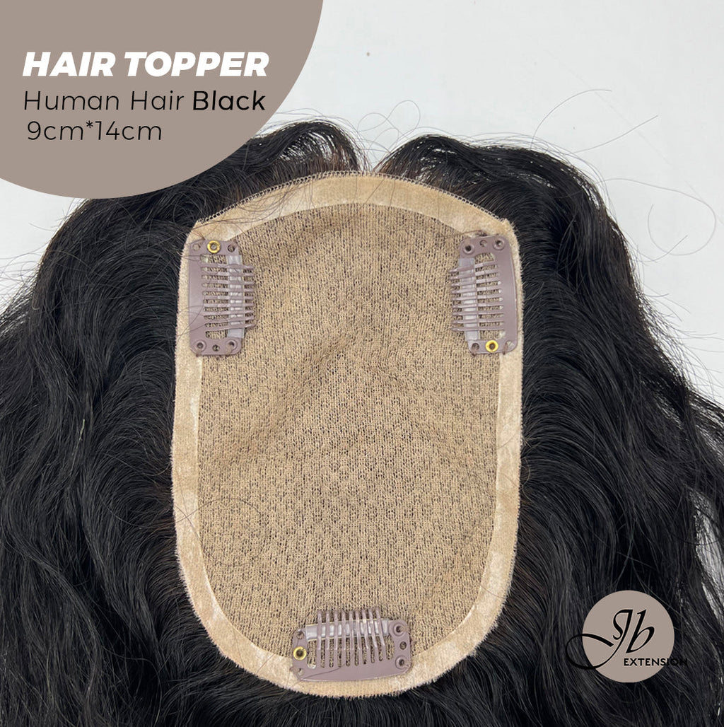 JBEXTENSION 10 Inches Natural Black Brown HUMAN HAIR WAVE TOPPER 9*14