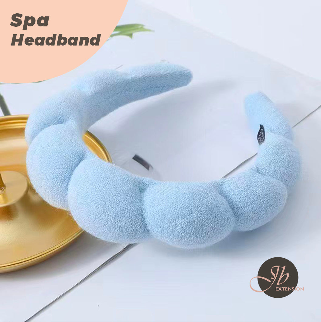 JBextension Spa headbands 2pcs for women-girls, Makeup sponge headband, Non slip face wash, skincare-Padded soft thick terry cloth hair band accessory