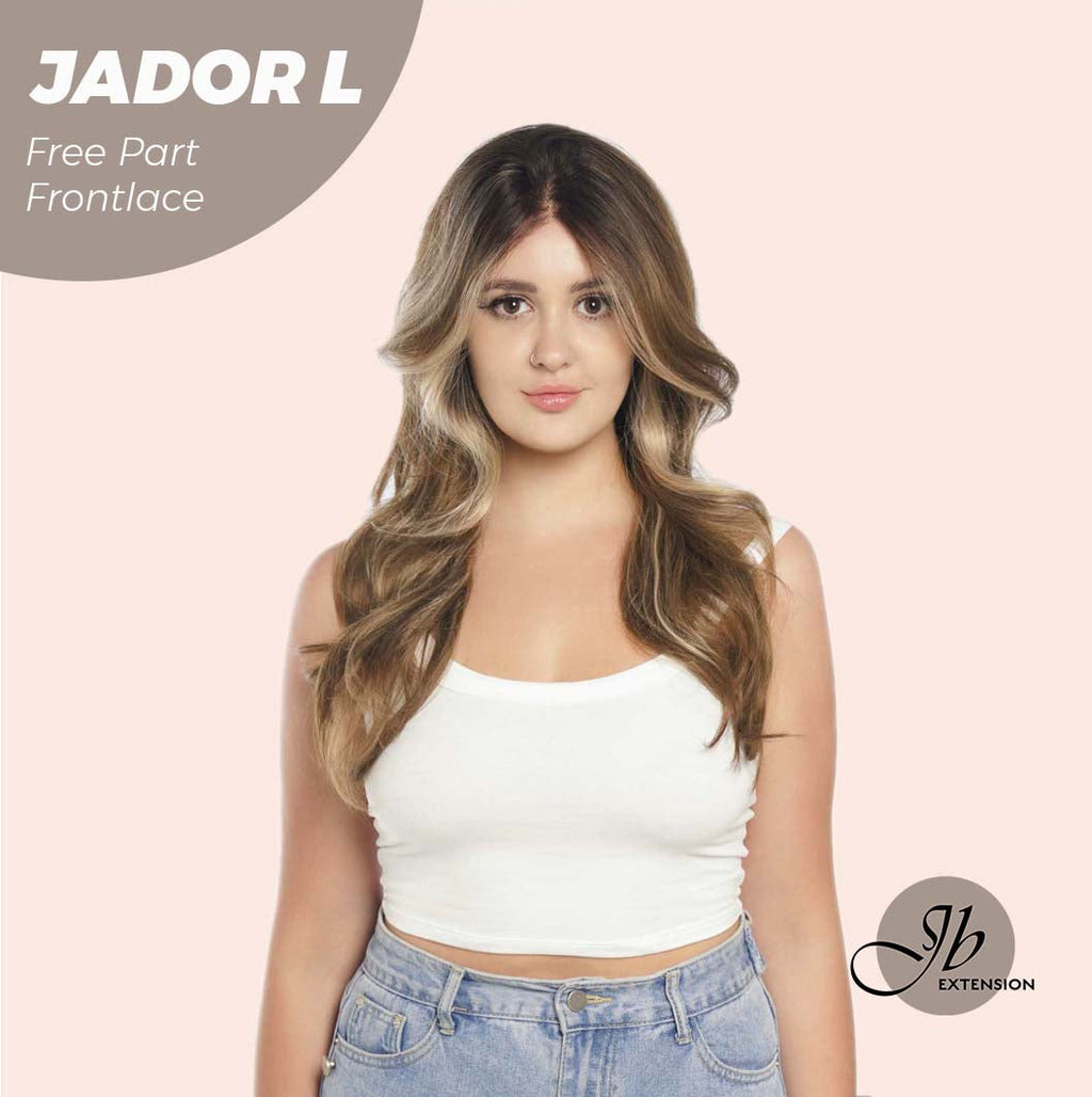 Nichole's Selection -24 Inches Blonde Highlight Curly Lace Front Wig.Pre Plucked 13*4 HD Transparent Lace Frontal Handmade Futura Fiber Swiss Lace Synthetic Fiber Pre-Cut Lace Glueless Wig JADOR L