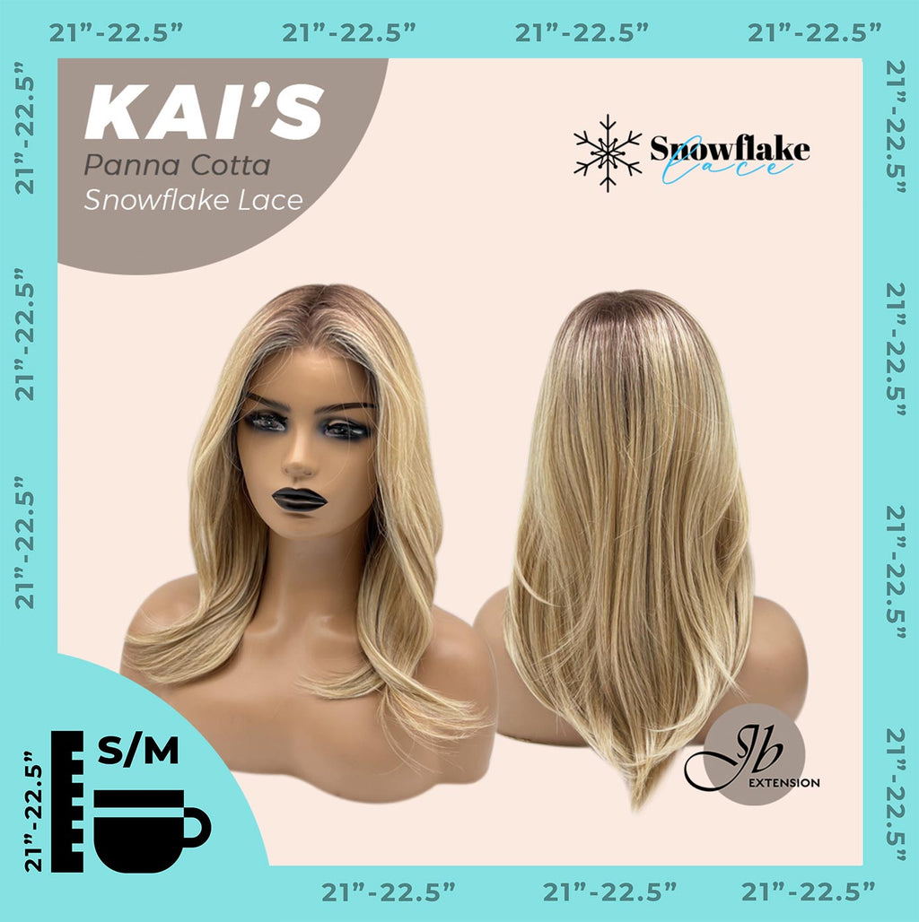 [PRE-ORDER] JBEXTENSION 18 Inches Panna Cotta Pre-Cut Snowflake Lace Frontlace Glueless Wig KAI'S PANNA COTTA【PERMATEASE】【BENDY EAR TABS】