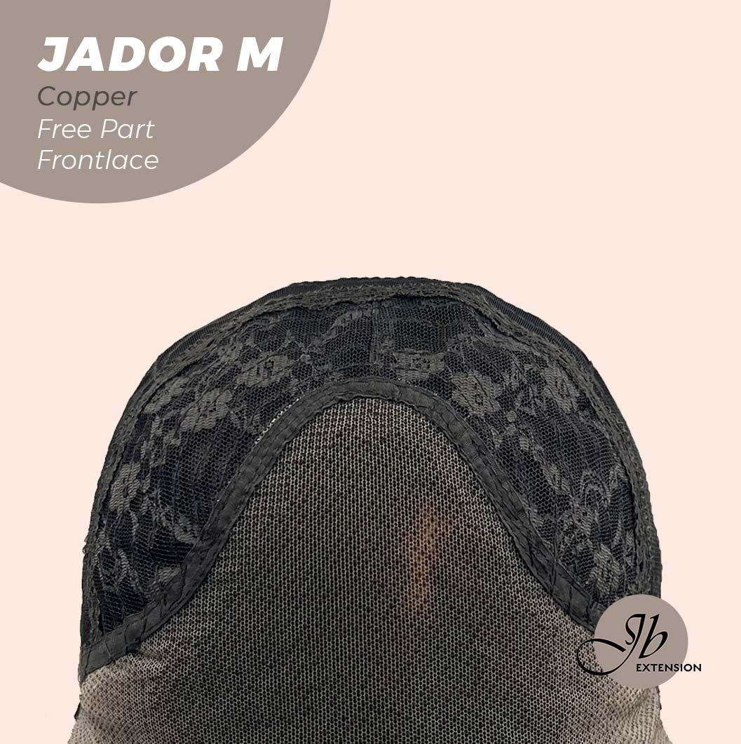 JBEXTENSION 20 Inches Copper Curly Lace Front Wig.Pre Plucked 13*4 HD Transparent Lace Frontal Handmade Futura Fiber Swiss Lace Synthetic Fiber Glueless Wig JADOR M COPPER