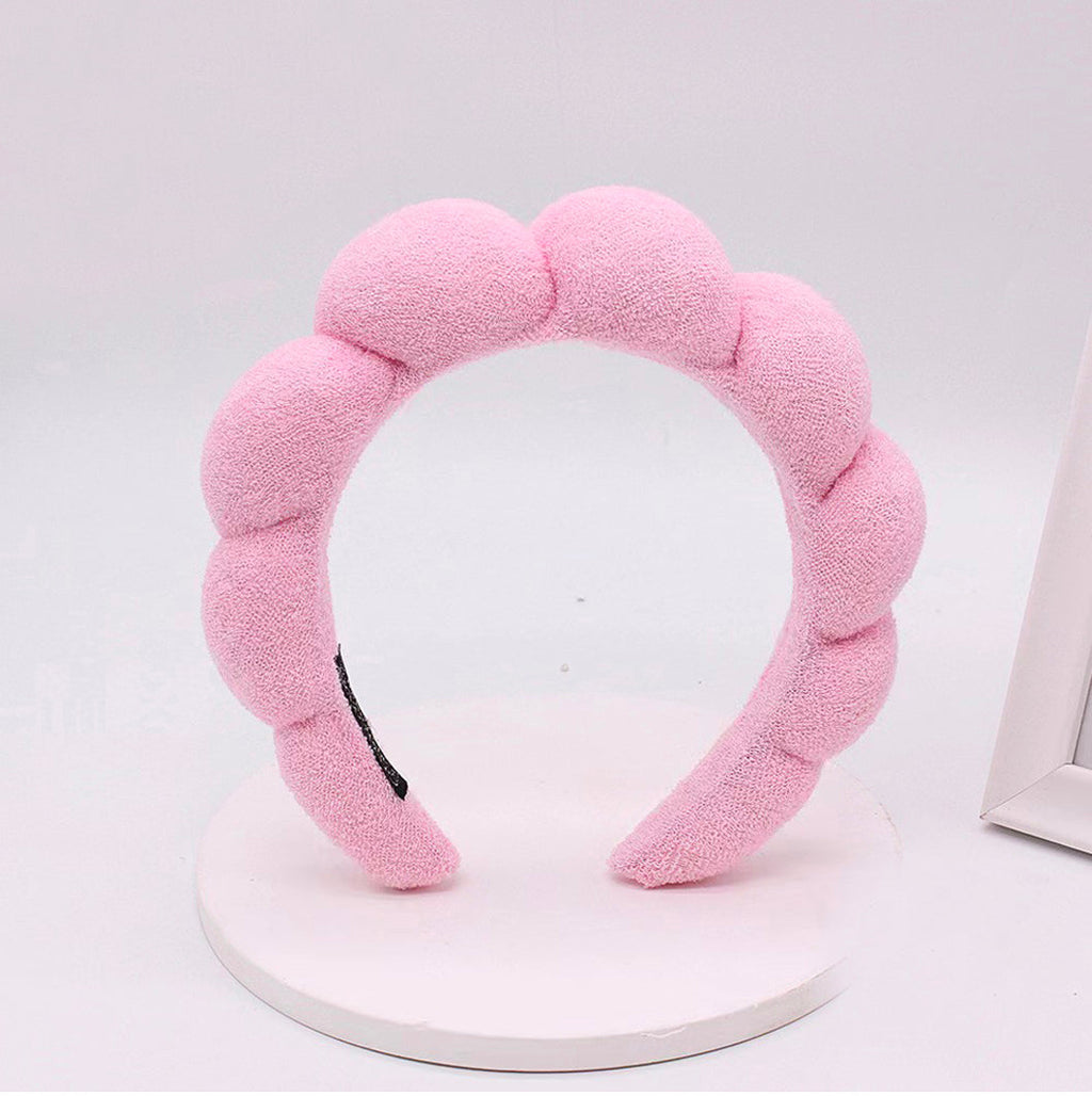 JBextension Spa headbands 2pcs for women-girls, Makeup sponge headband, Non slip face wash, skincare-Padded soft thick terry cloth hair band accessory