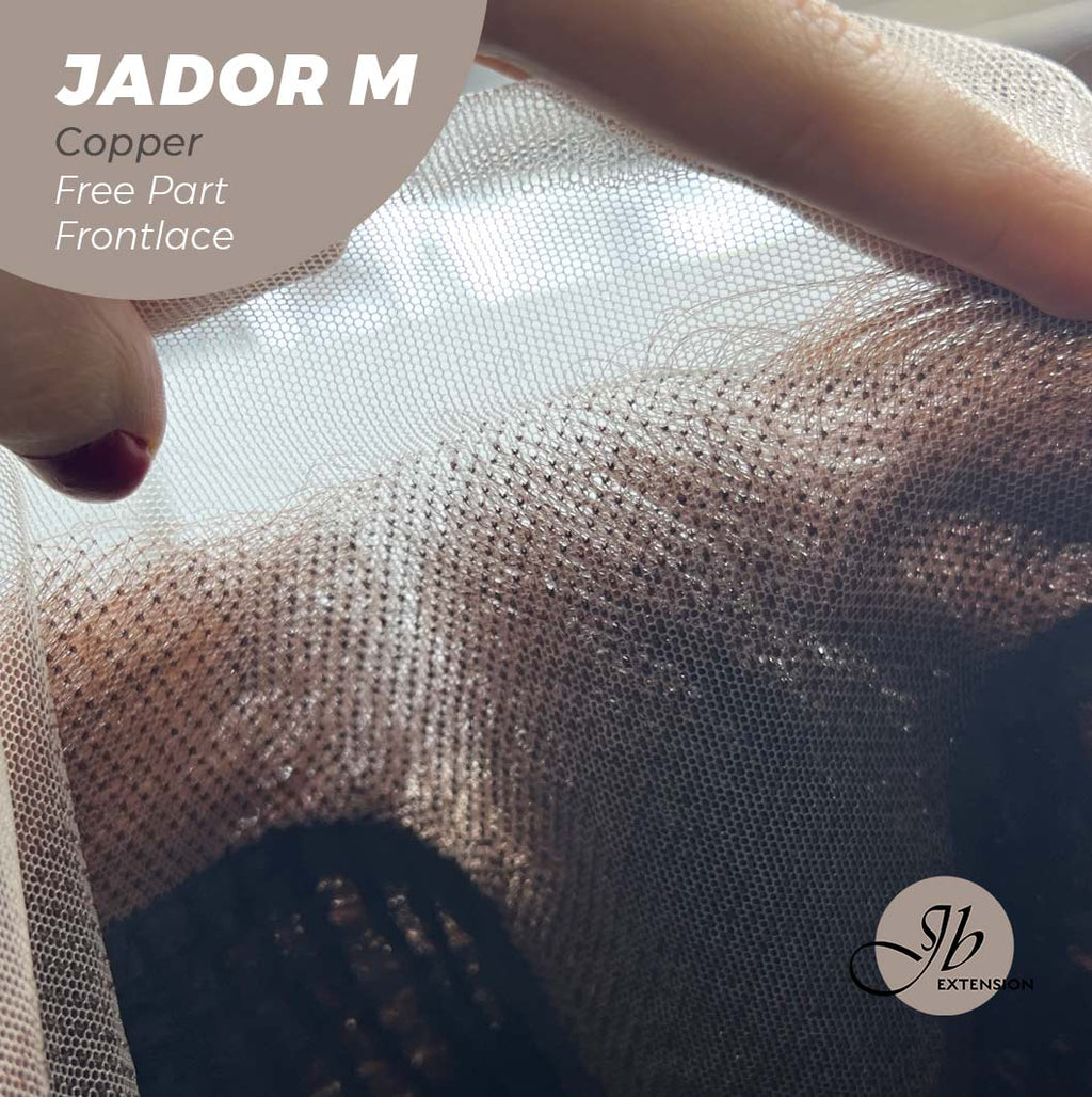 JBEXTENSION 20 Inches Copper Curly Lace Front Wig.Pre Plucked 13*4 HD Transparent Lace Frontal Handmade Futura Fiber Swiss Lace Synthetic Fiber Glueless Wig JADOR M COPPER