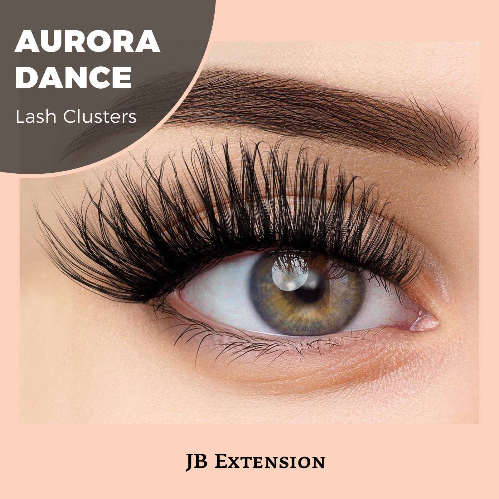 JBextension DIY Cluster Lashes 72 Clusters Lashes NO GLUE Included¡¾Aurora Dance-Lash¡¿