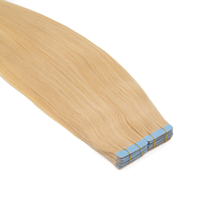 Tape in Hair Extensions Human Hair, Remy Tape in Hair Extensions 20inch  Tape in Human Hair 50g 20pcs  #60 L.BLONDE