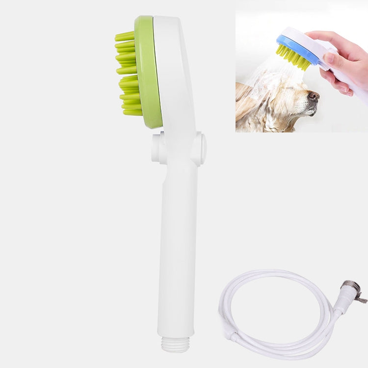 Pet Shower Nozzle Massage Shower, with Hose Universal Joint (Green)