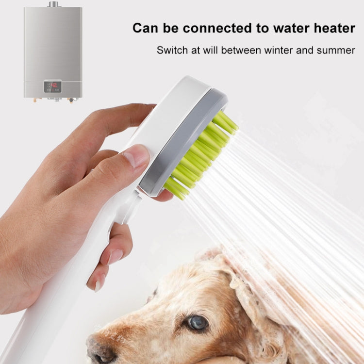 Pet Shower Nozzle Massage Shower, with Hose Universal Joint (Green)