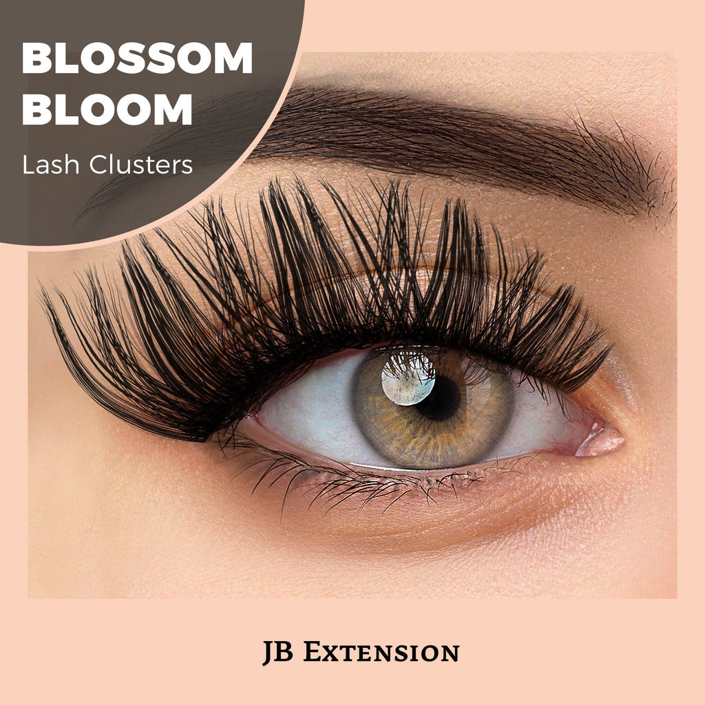 JBextension DIY Cluster Lashes 72 Clusters Lashes NO GLUE Included¡¾Blossom Bloom-Lash¡¿