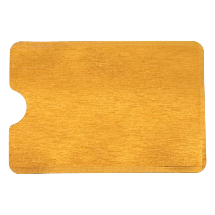 100 PCS Aluminum Foil Anti Theft RFID Blocking Sleeve Card Protector, Size: 9.1*6.3cm (Gold)