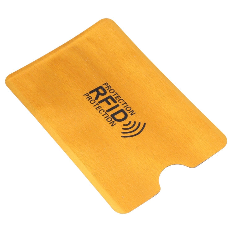 100 PCS Aluminum Foil Anti Theft RFID Blocking Sleeve Card Protector, Size: 9.1*6.3cm (Gold)