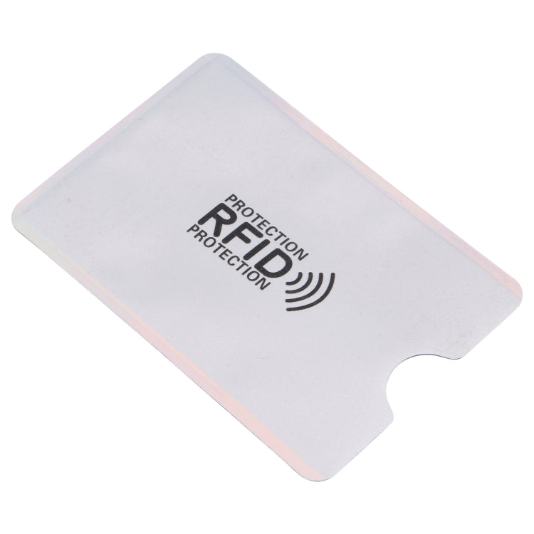 100 PCS Aluminum Foil Anti Theft RFID Blocking Sleeve Card Protector, Size: 9.1*6.3cm (Silver)