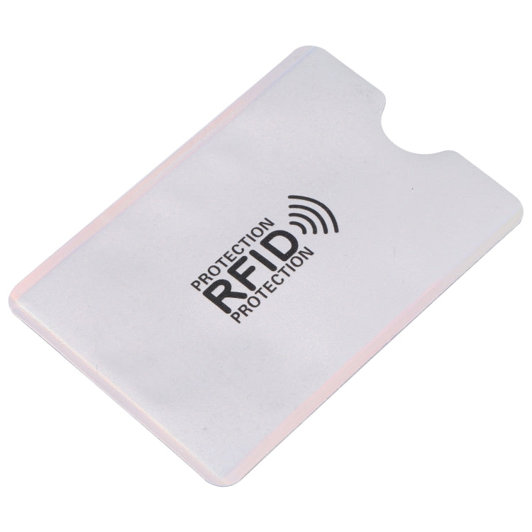 100 PCS Aluminum Foil Anti Theft RFID Blocking Sleeve Card Protector, Size: 9.1*6.3cm (Silver)