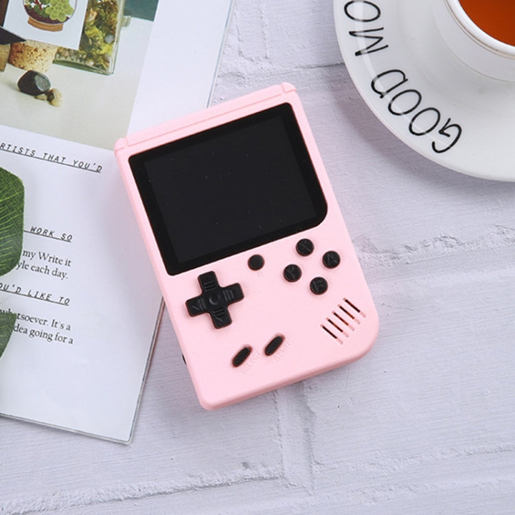 MK800 3.0 inch Macaron Mini Retro Classic Handheld Game Console for Kids Built-in 800 Games, Support AV Output (Pink)