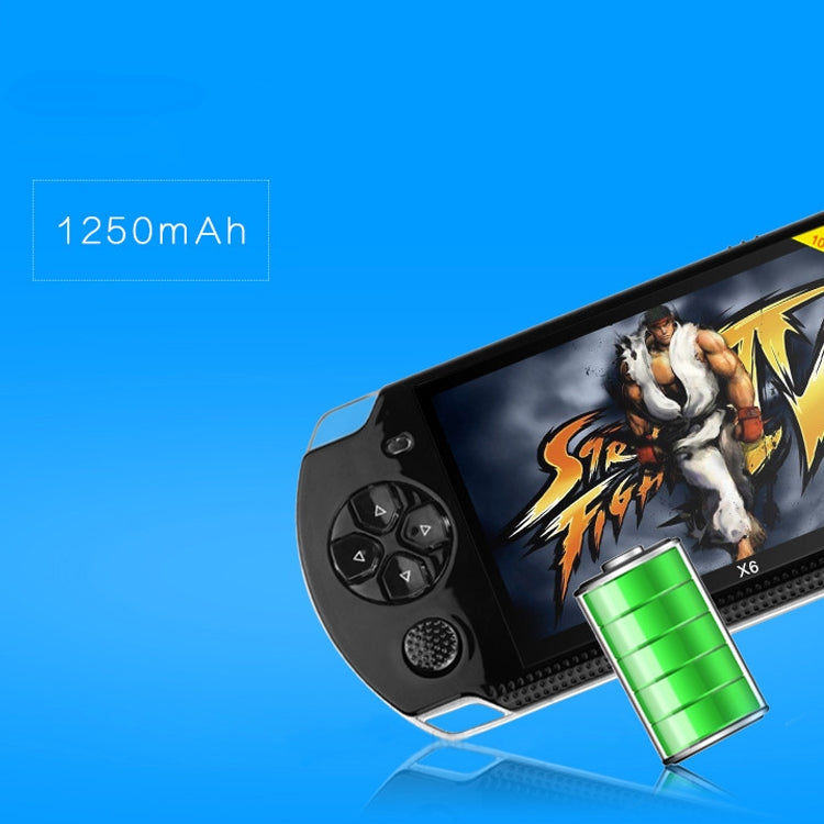 X6 4.3 inch Screen Retro Portable Game Console with 3MP Camera, Built-in 10000 Games, Supports E-book / Recording / Music Playing / Video Playing(White)