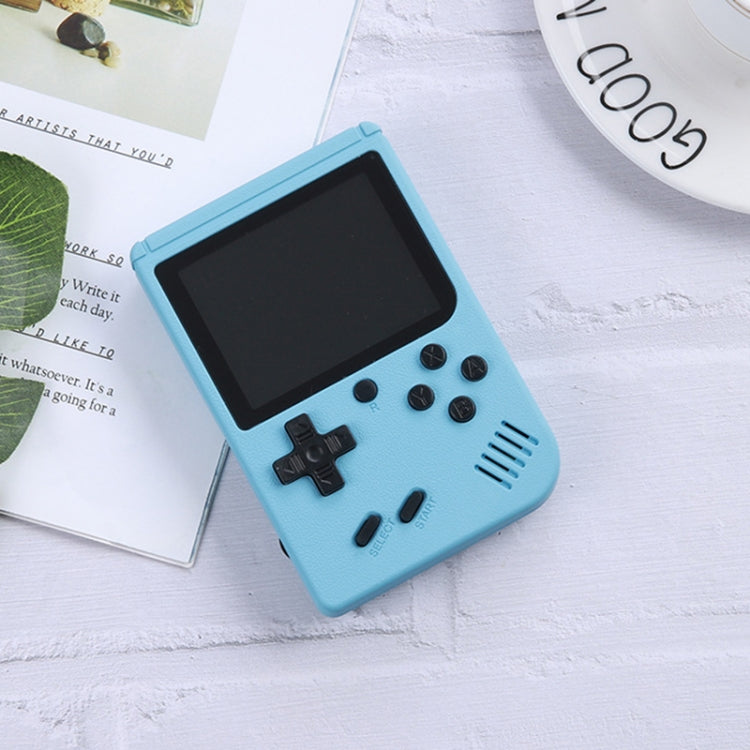 MK500 Macaron Mini Retro Classic Handheld Game Console for Kids Built-in 500 Games, Support AV Output(Blue)