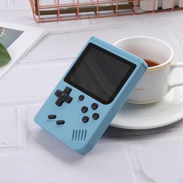 MK500 Macaron Mini Retro Classic Handheld Game Console for Kids Built-in 500 Games, Support AV Output(Blue)