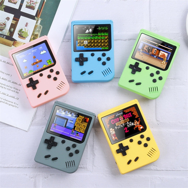 MK500 Macaron Mini Retro Classic Handheld Game Console for Kids Built-in 500 Games, Support AV Output(Blue)
