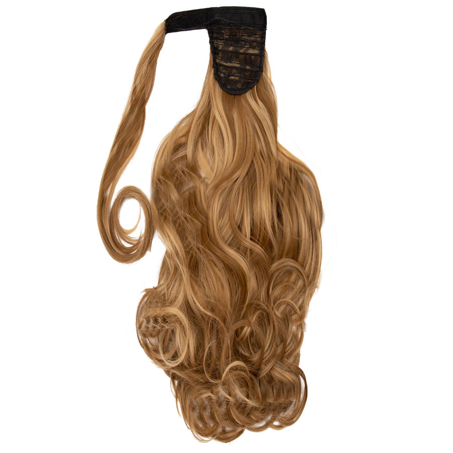 JBEXTESION LONG CURLY PONYTAIL with HIGHLINES  Heat Resistant Wrap Around Ponytail 27 INCH