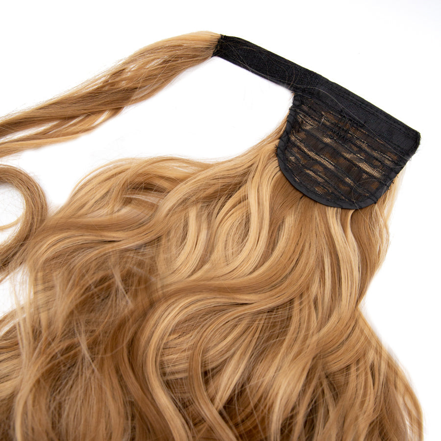 JBEXTESION LONG CURLY PONYTAIL with HIGHLINES  Heat Resistant Wrap Around Ponytail 27 INCH