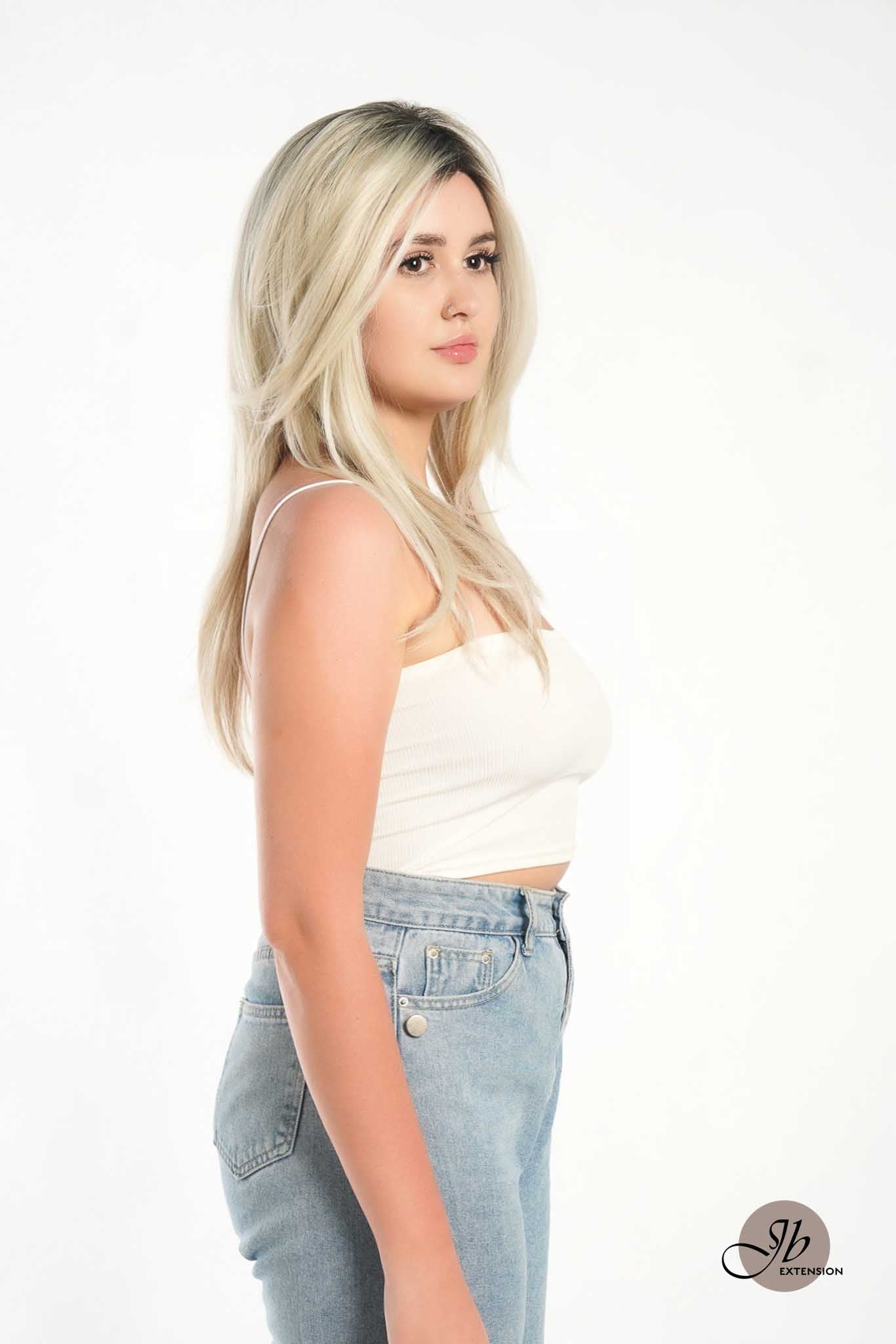 [PRE-ORDER] JBEXTENSION SARAH MONO Full Monofilament Wig 22 Inches Blonde Color Full Mono Lace Glueless With Anti-slip Silicone Strips Wig SARAH MONO【BENDY EAR TABS】