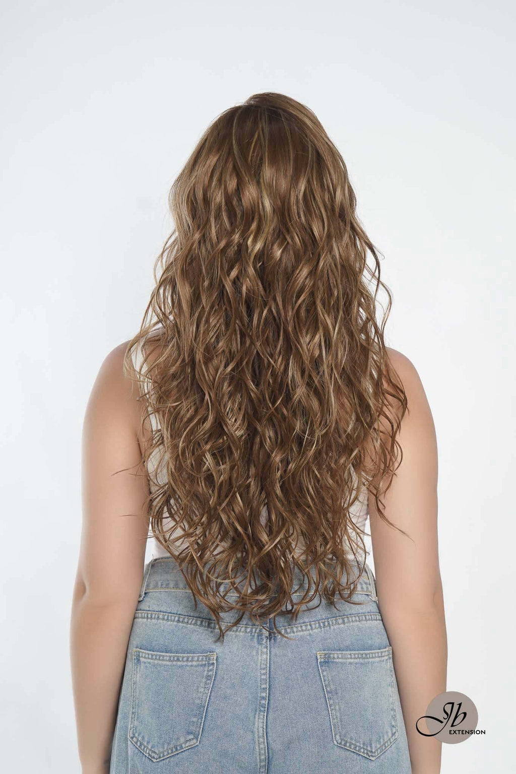 JBEXTENSION 24 Inches Brown With Highlight Wave 13X6 Pre-Cut Free Part Frontlace Glueless Wig OBSESSION