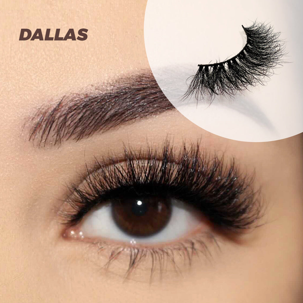 Cruelty Free High volume 3D Real Mink lashes DALLAS