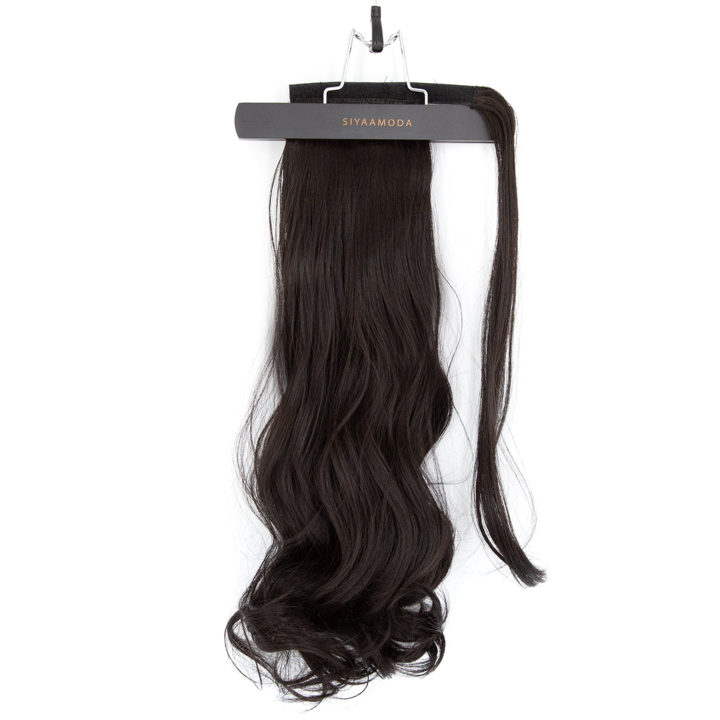 23" Ponytail Curly Clip-In Dark Colour