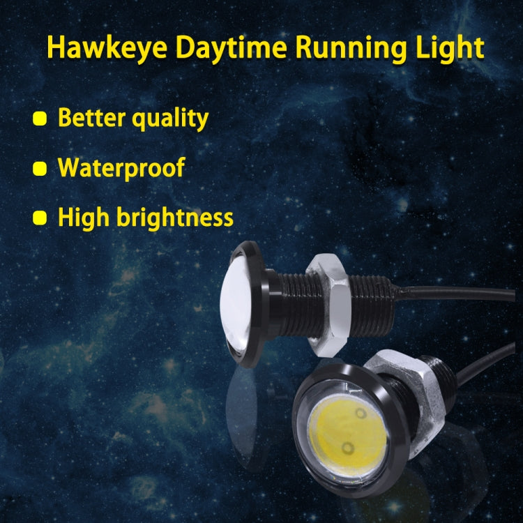 10 PCS 18mm 1.5W DC9-80V Motorcycle Eagle Eye Light Single Lens(White Light)