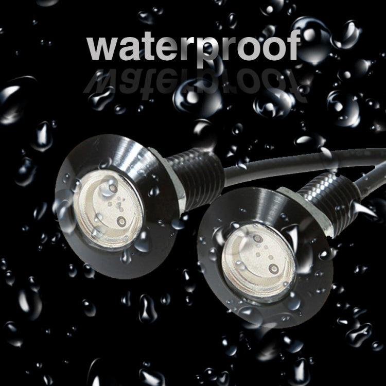 10 PCS 23mm 1.5W DC9-80V Motorcycle Eagle Eye Light Single Lens(Red Light)