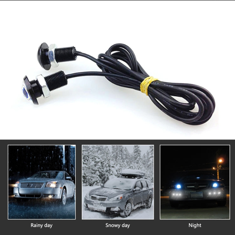 10 PCS 23mm 1.5W DC9-80V Motorcycle Eagle Eye Light Single Lens(Red Light)