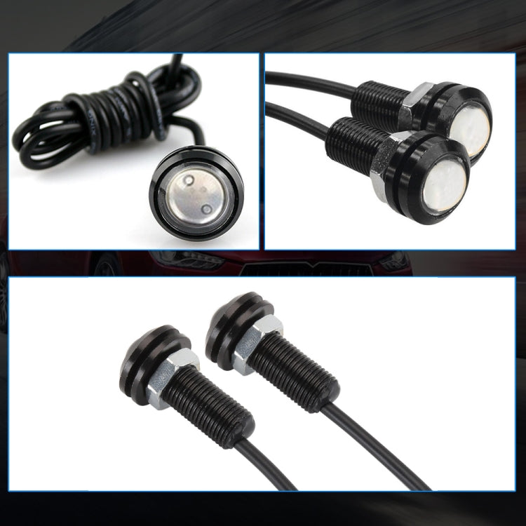 10 PCS 18mm 1.5W DC9-80V Motorcycle Eagle Eye Light Double Lens(Red Light)
