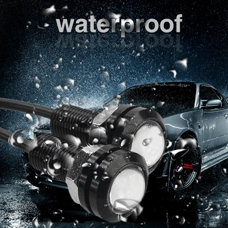 10 PCS 18mm 1.5W DC9-80V Motorcycle Eagle Eye Light Double Lens(Red Light)