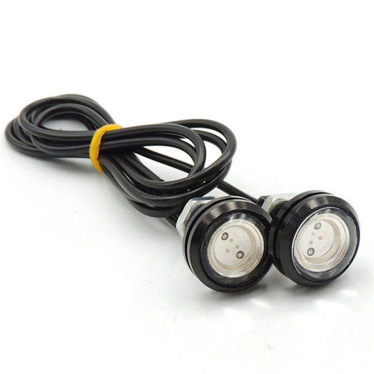 10 PCS 23mm 1.5W DC9-80V Motorcycle Eagle Eye Light Double Lens(Red Light)