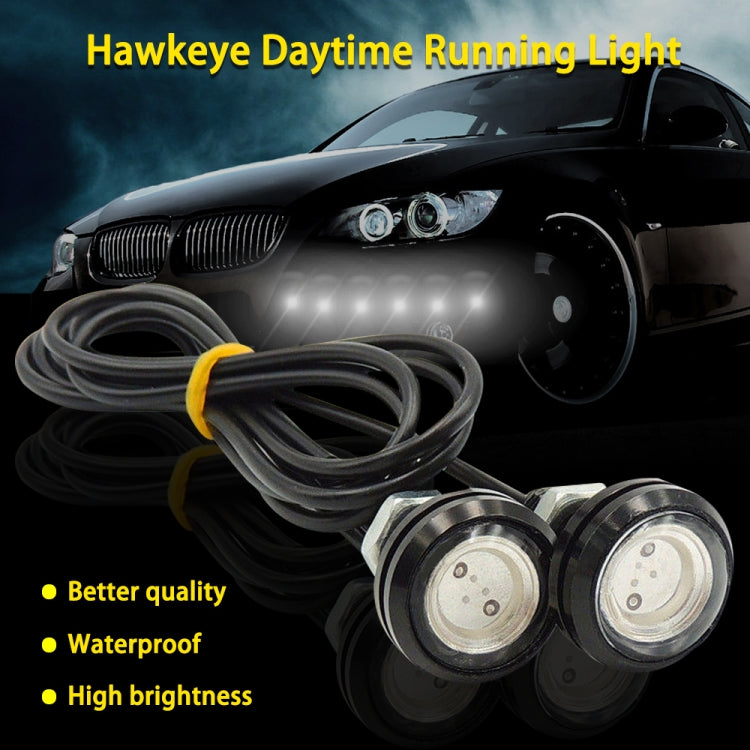 10 PCS 23mm 1.5W DC9-80V Motorcycle Eagle Eye Light Double Lens(Red Light)