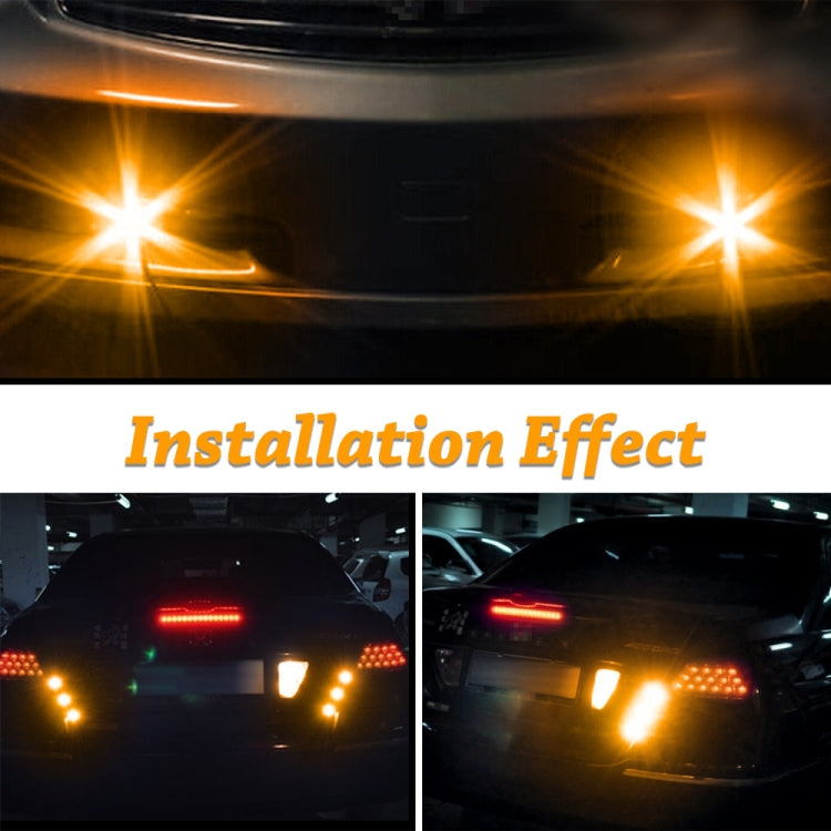 10 PCS 23mm 1.5W DC9-80V Motorcycle Eagle Eye Light Double Lens(Yellow Light)