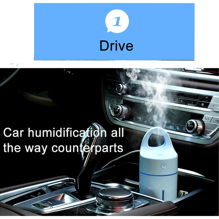 1.5W - 2W 175ml Mini Portable USB Negative Ions Humidifier Beauty and Water Supplement Instrument with Colorful LED Light(Blue)