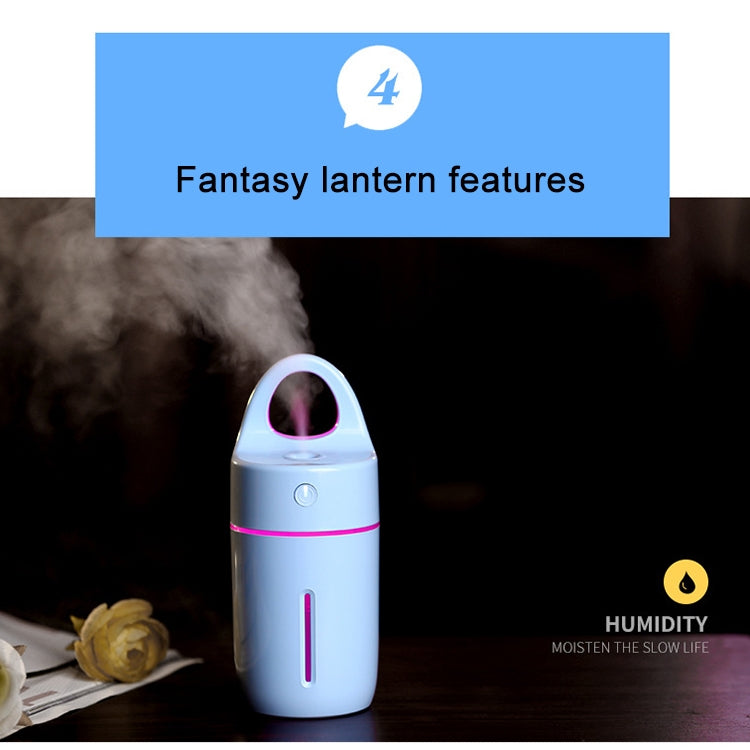 1.5W - 2W 175ml Mini Portable USB Negative Ions Humidifier Beauty and Water Supplement Instrument with Colorful LED Light(Blue)