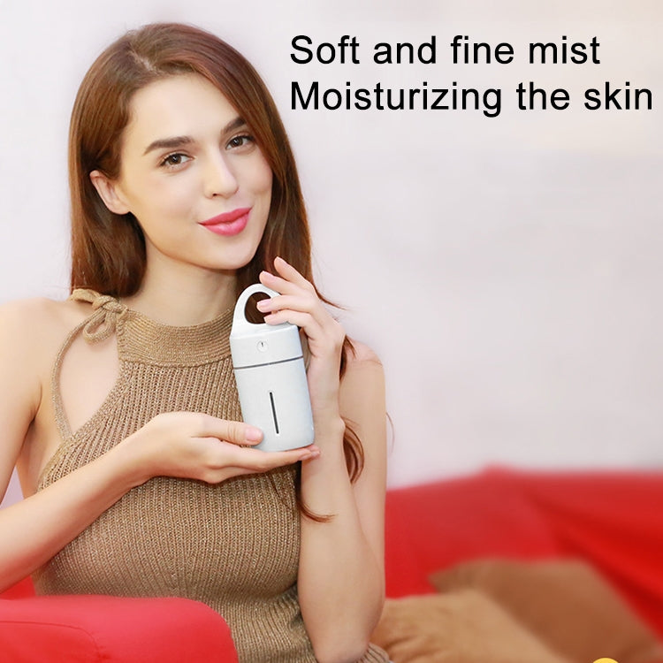 1.5W - 2W 175ml Mini Portable USB Negative Ions Humidifier Beauty and Water Supplement Instrument with Colorful LED Light(White)