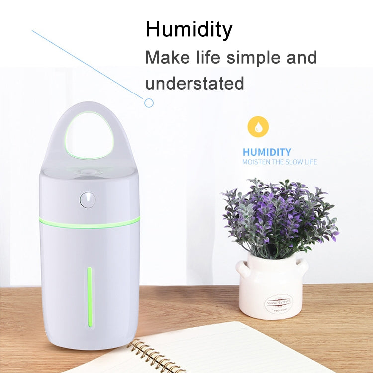 1.5W - 2W 175ml Mini Portable USB Negative Ions Humidifier Beauty and Water Supplement Instrument with Colorful LED Light(White)