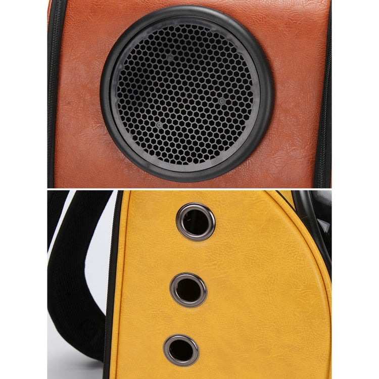 Space Capsule Carrier Breathable Pet Backpack Travel Portable Pet Bag for Cat / Dog and Other Pets, Size:32*29*42cm(Brown)