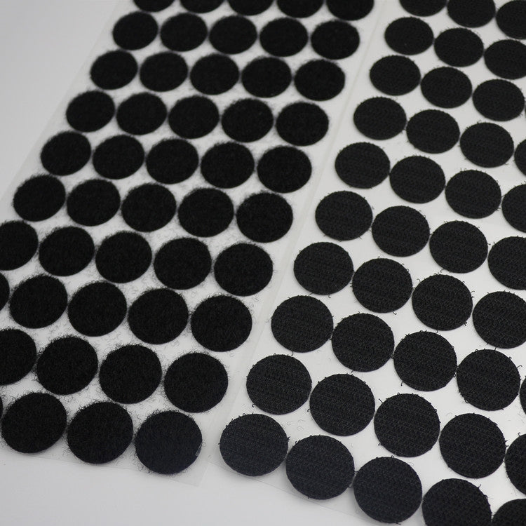 1000 PCS 20mm Round Nylon Adhesive Hook and Loop Fastener(Black)