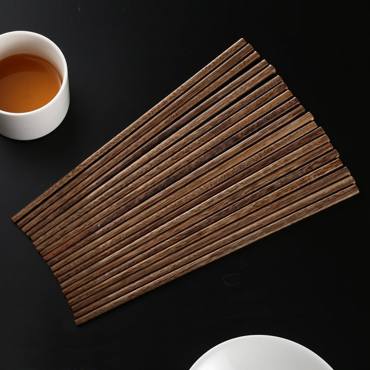 10 Pairs Natural Wenge Non-slip Chopsticks