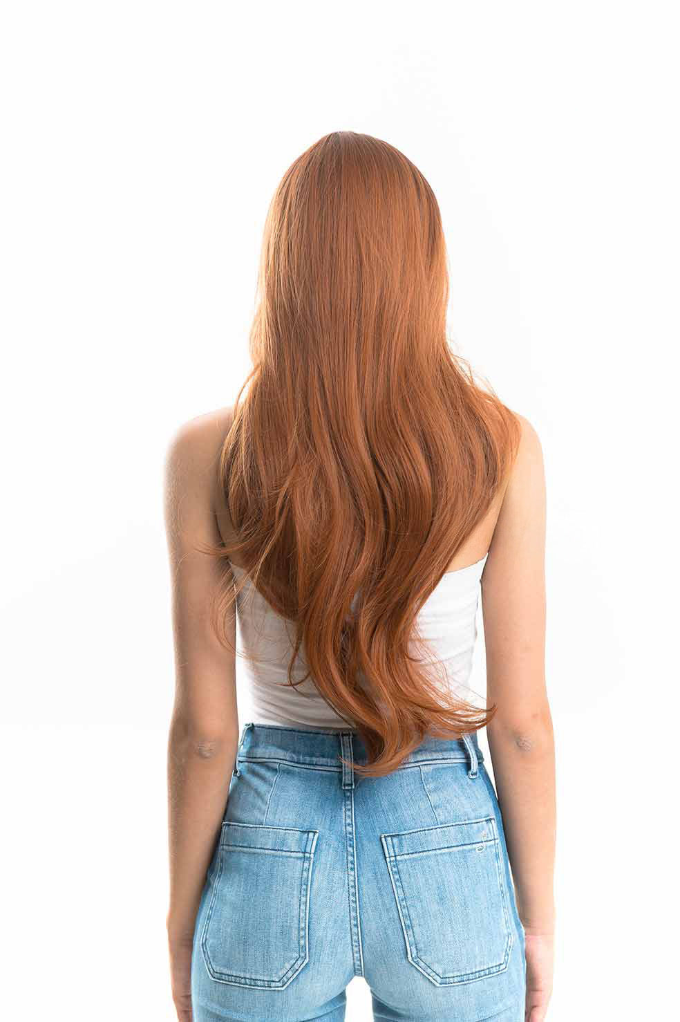 Rachel's Pick- 26 Inches Curly Copper Fashion Wig With Bangs CICILIA