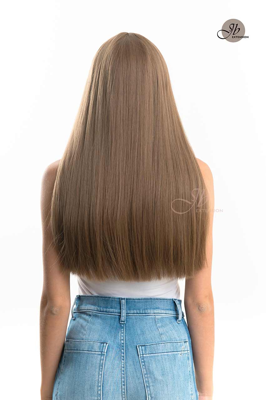 JBEXTENSION 24 Inches Nature Straight Ombre Light Brown Wig With Bangs LUCY