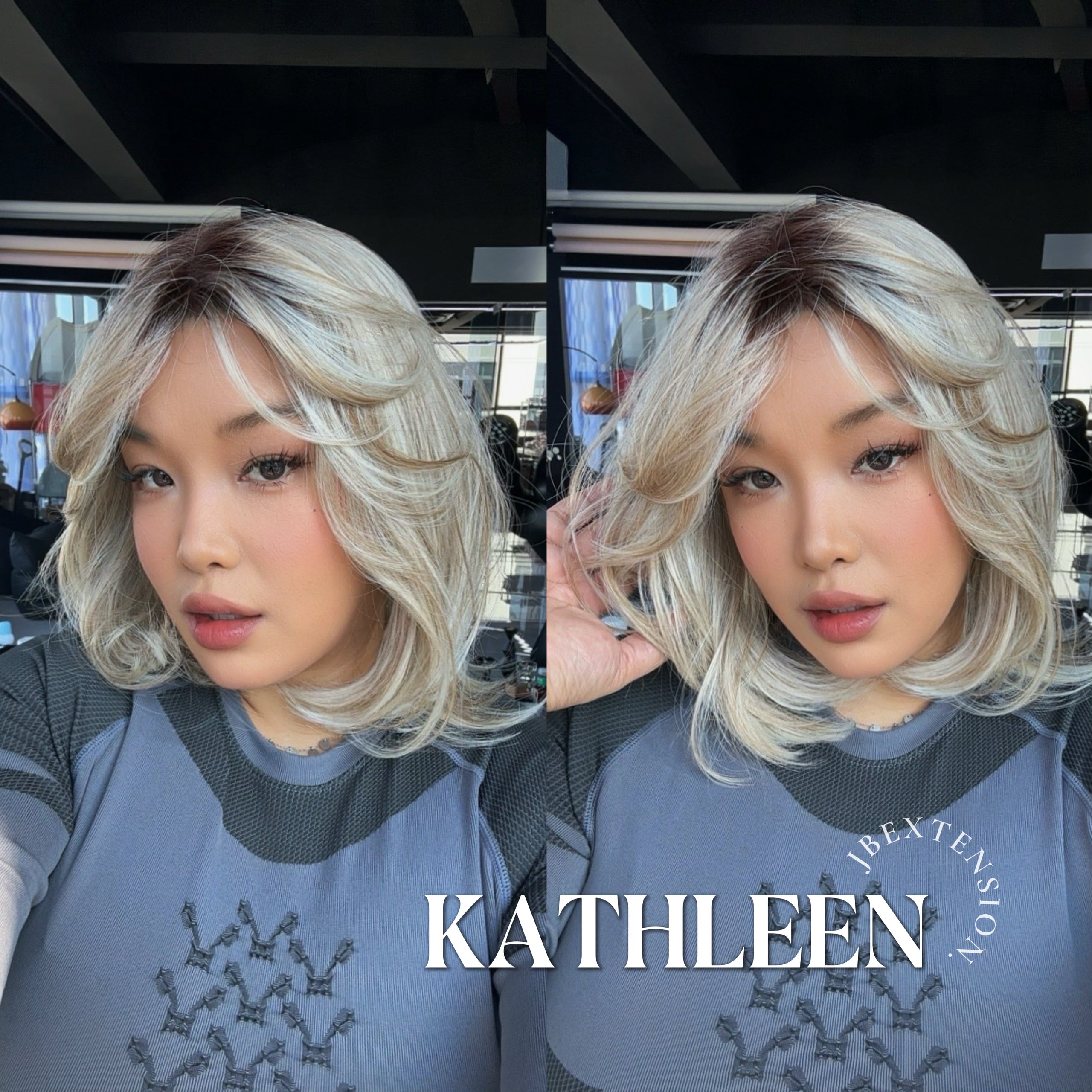 [PRE-ORDER] JBEXTENSION 15 Inches Mix Blonde Pre-Cut T Part Snowflake Lace Frontlace Glueless Wig KATHLEEN【BENDY EAR TABS】